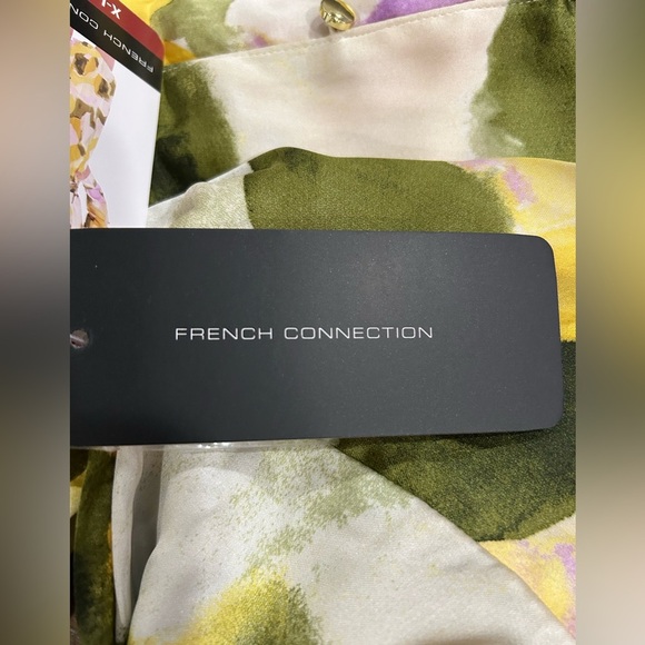 French Connection Long Shirt Dress Multicolor Abstract Print Size XL NWT - Picture 7 of 9